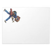  Bellhop in Uniform, Suitcase en Golf Club Notitieblok (Voorkant)