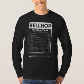 Bellhop Nutrition Facts Sarcastic Graphic T-shirt (Voorkant)