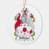 Bellinger Family Crest Keramisch Ornament (Links)