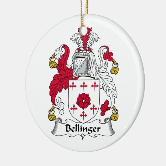 Bellinger Family Crest Keramisch Ornament (Links)