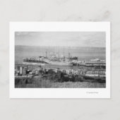 Bellingham, WA Docks Uitzicht of Lumber Ships Briefkaart (Voorkant)