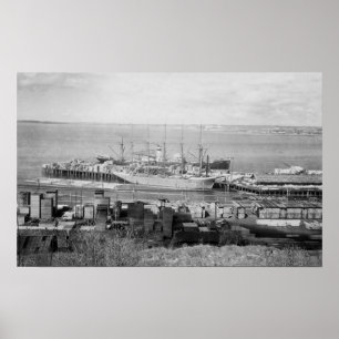 Bellingham, WA Docks Uitzicht of Lumber Ships Poster