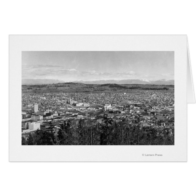 Bellingham, WA Town Uitzicht uit Sehome Hill 2 (Voorkant Horizontaal)