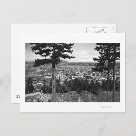 Bellingham, WA Town Uitzicht uit Sehome Hill Briefkaart (Voorkant / Achterkant)