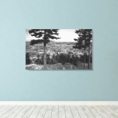 Bellingham, WA Town Uitzicht uit Sehome Hill Canvas Afdruk (Insitu (Houten vloer))