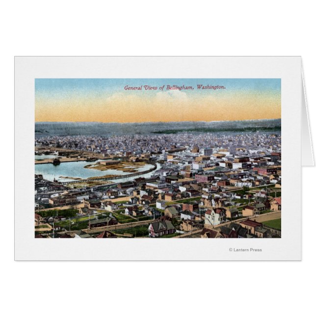 Bellingham, Washington — antenne van de stad (Voorkant Horizontaal)