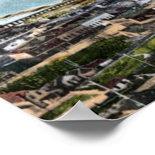 Bellingham, Washington — antenne van de stad Poster (Hoek)