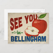 Bellingham Washington Apple - Vintage Travel Briefkaart (Voorkant / Achterkant)