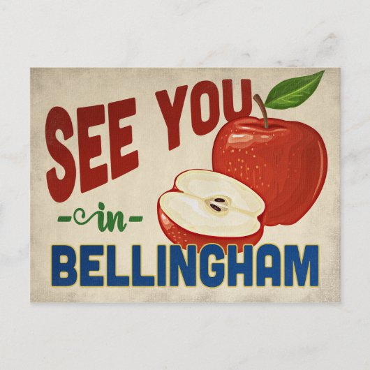 Bellingham Washington Apple - Vintage Travel Briefkaart (Voorkant)