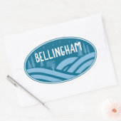 Bellingham Washington Buiten Ovale Sticker (Envelop)