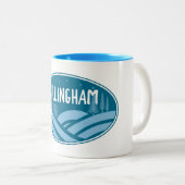 Bellingham Washington Buiten Tweekleurige Koffiemok (Voorkant rechts)