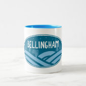 Bellingham Washington Buiten Tweekleurige Koffiemok (Center)