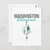 Bellingham Washington Geometrische bomen Briefkaart (Voorkant / Achterkant)