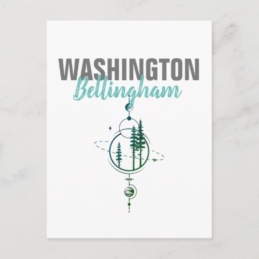 Bellingham Washington Geometrische bomen Briefkaart (Voorkant)
