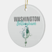 Bellingham Washington Geometrische bomen Keramisch Ornament (Links)