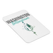 Bellingham Washington Geometrische bomen Magneet (Rechterzijde)