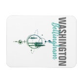 Bellingham Washington Geometrische bomen Magneet (Horizontaal)