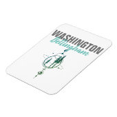 Bellingham Washington Geometrische bomen Magneet (Linkerzijde)