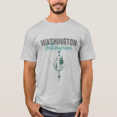 Bellingham Washington Geometrische bomen T-shirt (Voorkant)