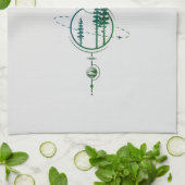 Bellingham Washington Geometrische bomen Theedoek (Gevouwen)