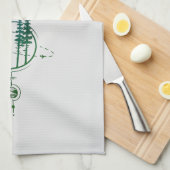 Bellingham Washington Geometrische bomen Theedoek (Quarter Fold)