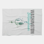 Bellingham Washington Geometrische bomen Theedoek (Horizontaal)