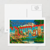 Bellingham, Washington - Grote Letter-scènes Briefkaart (Voorkant / Achterkant)