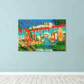 Bellingham, Washington - Grote Letter-scènes Canvas Afdruk (Insitu (Houten vloer))