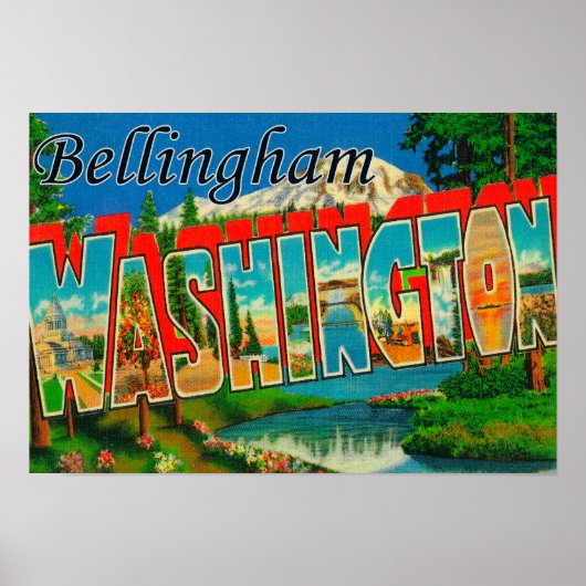 Bellingham, Washington - Grote Letter-scènes Poster (Voorkant)