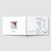 Bellingham Washington Kaart Elegant Navy Wedding Gastenboek (Volledig)