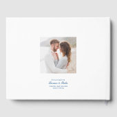 Bellingham Washington Kaart Elegant Navy Wedding Gastenboek (Achterkant)