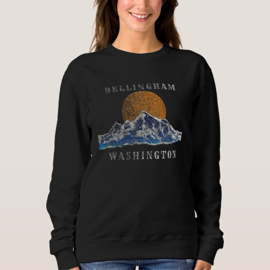Bellingham Washington Mountain Sunset Scene Trui (Voorkant)