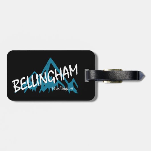 Bellingham Washington Mountains Bagagelabel (Achterkant horizontaal)