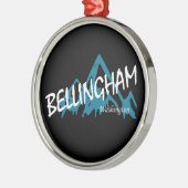 Bellingham Washington Mountains Metalen Ornament (Links)