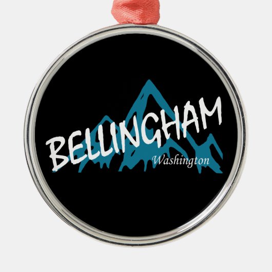 Bellingham Washington Mountains Metalen Ornament (Voorkant)