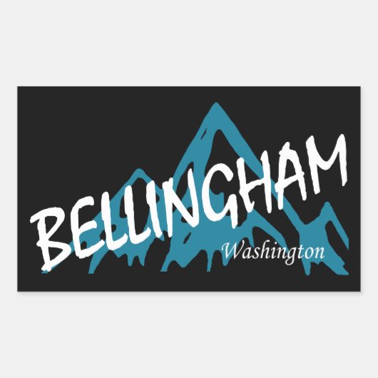Bellingham Washington Mountains Rechthoekige Sticker (Voorkant)