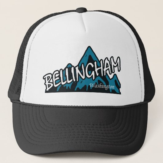 Bellingham Washington Mountains Trucker Pet (Voorkant)