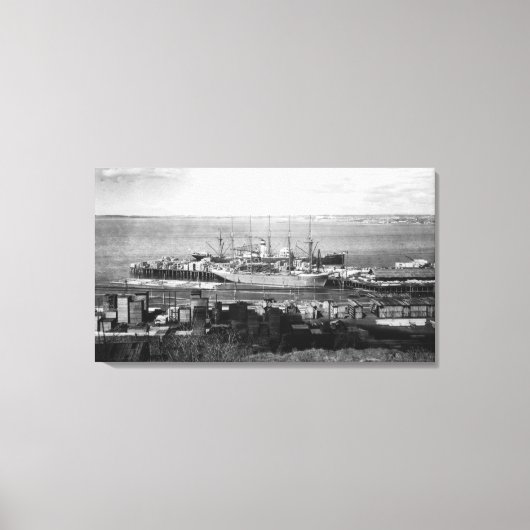 Bellingham, Washington - Ocean Vessels Canvas Afdruk (Voorkant)