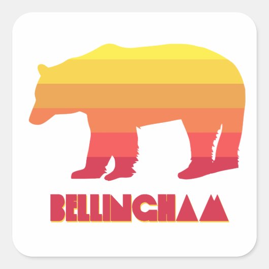 Bellingham Washington Rainbow-Beer Vierkante Sticker (Voorkant)