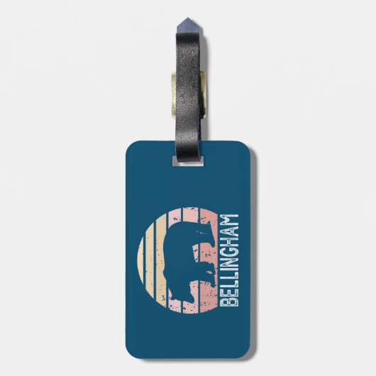 Bellingham Washington Retro-Beer Bagagelabel (Achterkant verticaal)