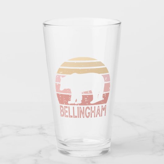 Bellingham Washington Retro-Beer Glas (Voorkant)