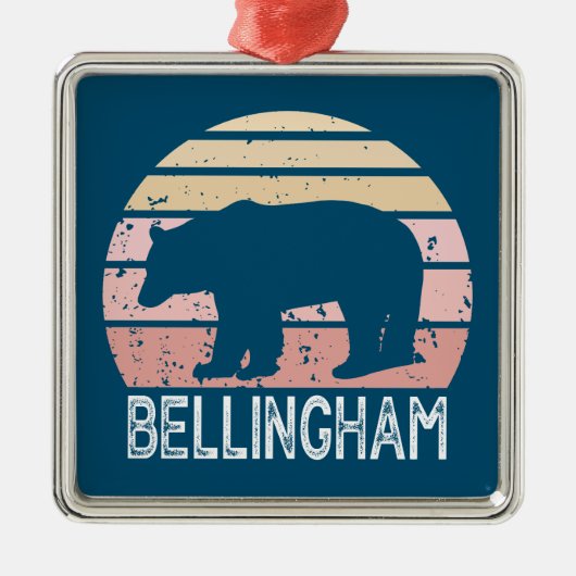 Bellingham Washington Retro-Beer Metalen Ornament (Voorkant)