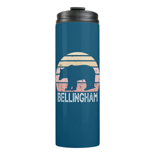 Bellingham Washington Retro-Beer Thermosbeker (Voorkant)