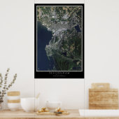 Bellingham Washington Satellite Poster Map (Keuken)