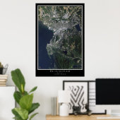Bellingham Washington Satellite Poster Map (Thuiskantoor)