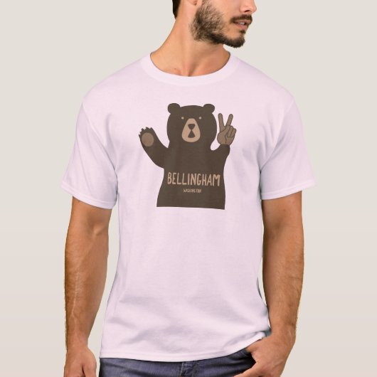 Bellingham Washington Vredesbeer T-shirt (Voorkant)
