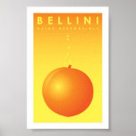 Bellini (4 x 6 inch Kaart) Poster<br><div class="desc">Prosecco en perziken</div>