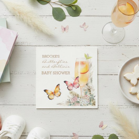 Bellini Butterfly Baby shower Welkom Servet