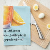 Bellini Cocktail Recept Theedoek (Quarter Fold)