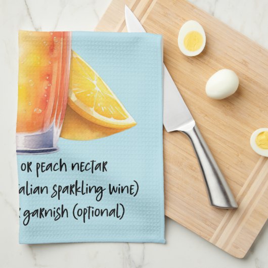 Bellini Cocktail Recept Theedoek (Quarter Fold)